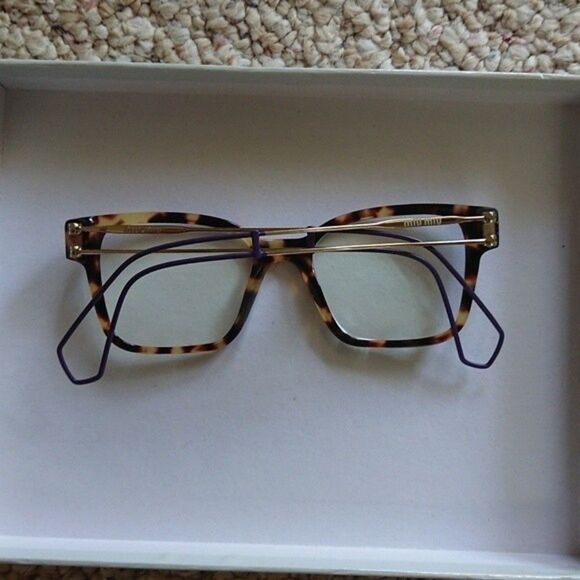 MIU MIU Tortoise EYEGLASSES VMU 02P - frame Only - Picture 2 of 13